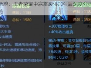 寒霜新貌：王者荣耀中寒霜袭侵加强后深度分析与实战攻略