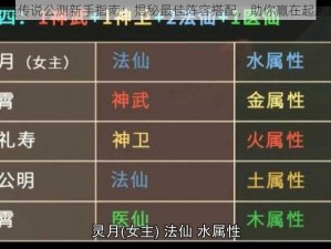 仙奕传说公测新手指南：揭秘最佳阵容搭配，助你赢在起跑线