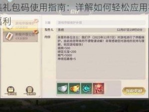 名将集礼包码使用指南：详解如何轻松应用礼包码获取福利