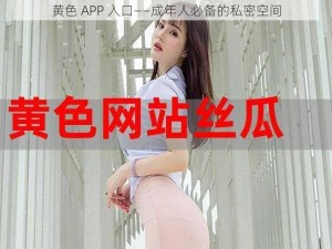 黄色 APP 入口——成年人必备的私密空间