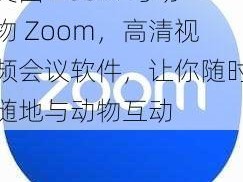 美国 Zoom 与动物 Zoom，高清视频会议软件，让你随时随地与动物互动