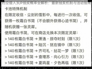 时空猎人3UP抽奖概率全解析：最新抽奖机制与活动指南