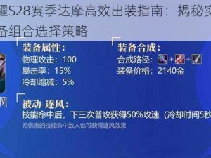 王者荣耀S28赛季达摩高效出装指南：揭秘实战中的最佳装备组合选择策略