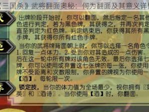 揭秘《三国杀》武将翻面奥秘：何为翻面及其意义详情解析