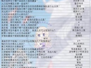 奇迹暖暖奇迹大陆知识问答答案宝典分享 2023版：全面解析与汇总整理