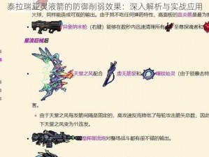 泰拉瑞亚灵液箭的防御削弱效果：深入解析与实战应用