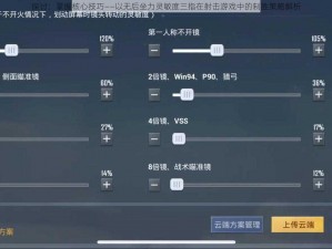 探讨：掌握核心技巧——以无后坐力灵敏度三指在射击游戏中的制胜策略解析