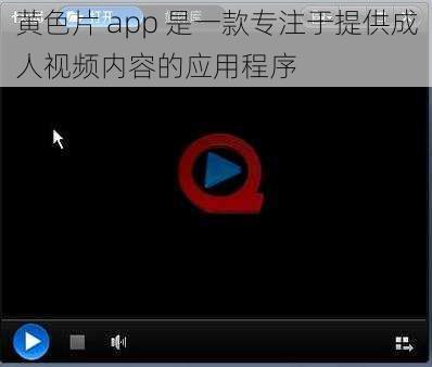 黄色片 app 是一款专注于提供成人视频内容的应用程序