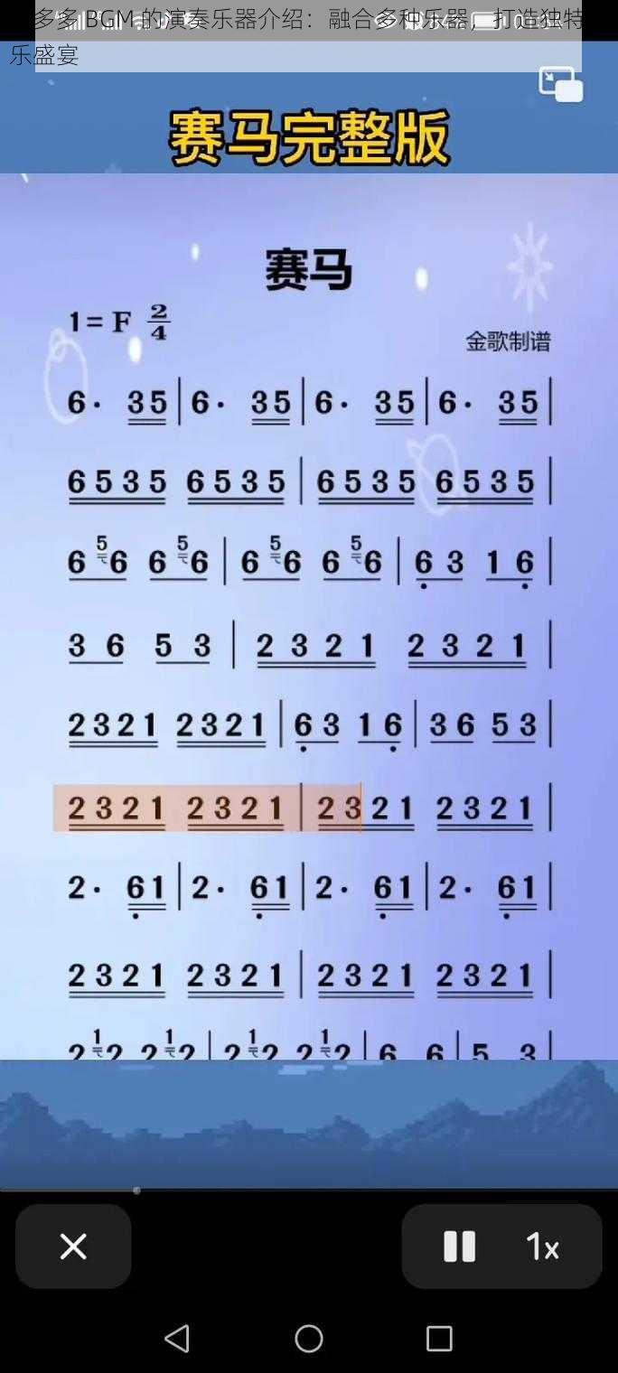 毛多多 BGM 的演奏乐器介绍：融合多种乐器，打造独特音乐盛宴