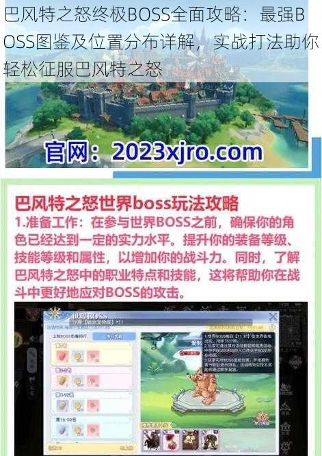 巴风特之怒终极BOSS全面攻略：最强BOSS图鉴及位置分布详解，实战打法助你轻松征服巴风特之怒