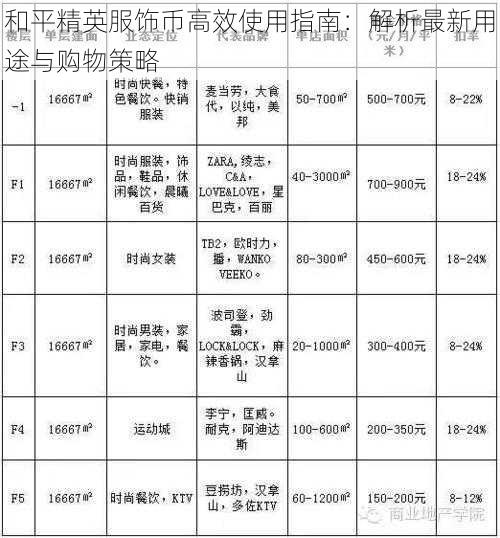 和平精英服饰币高效使用指南：解析最新用途与购物策略