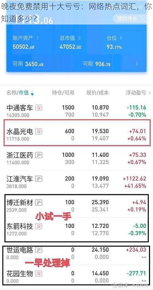 晚夜免费禁用十大亏亏：网络热点词汇，你知道多少？