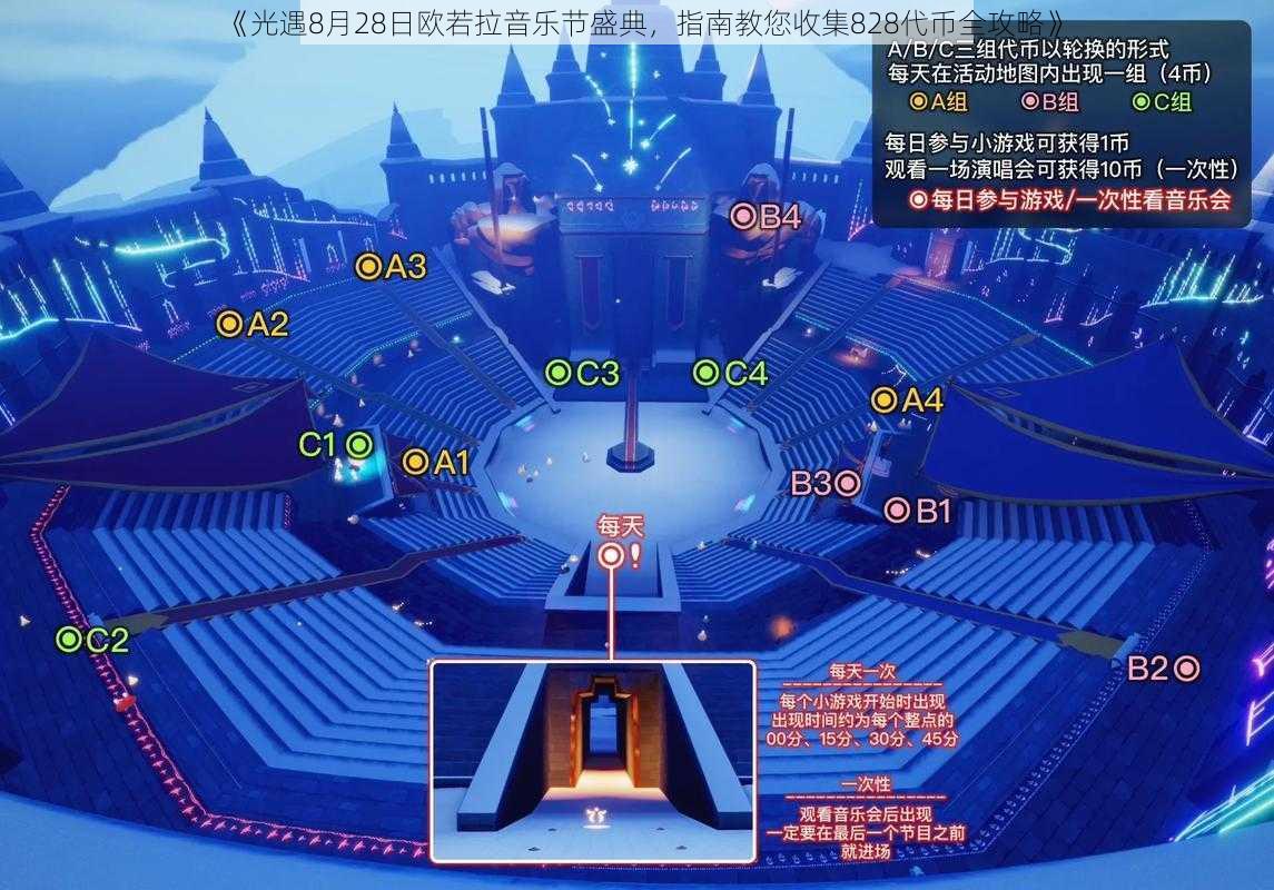 《光遇8月28日欧若拉音乐节盛典，指南教您收集828代币全攻略》