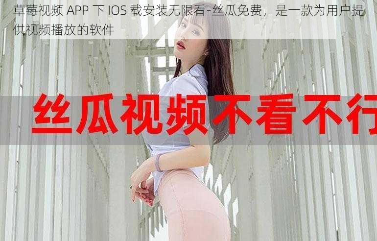 草莓视频 APP 下 IOS 载安装无限看-丝瓜免费，是一款为用户提供视频播放的软件