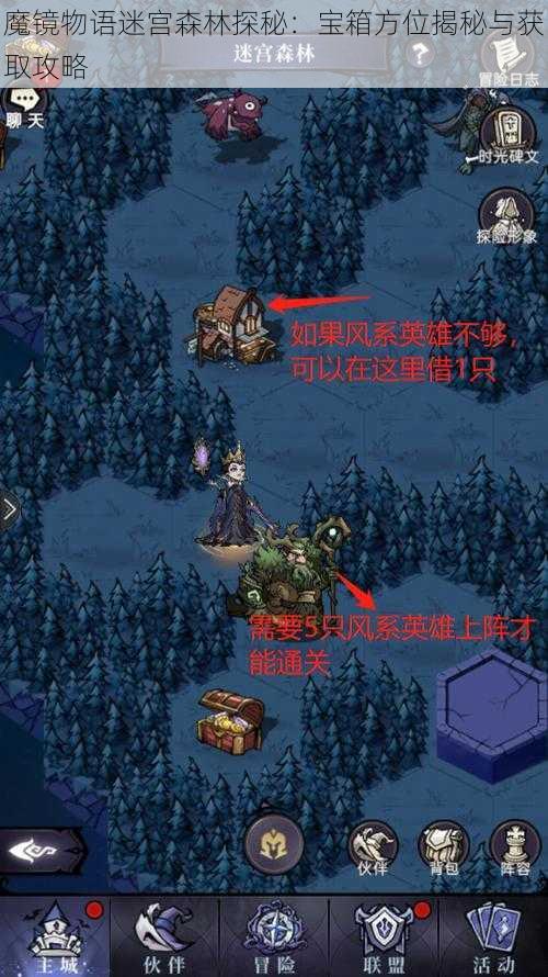 魔镜物语迷宫森林探秘：宝箱方位揭秘与获取攻略