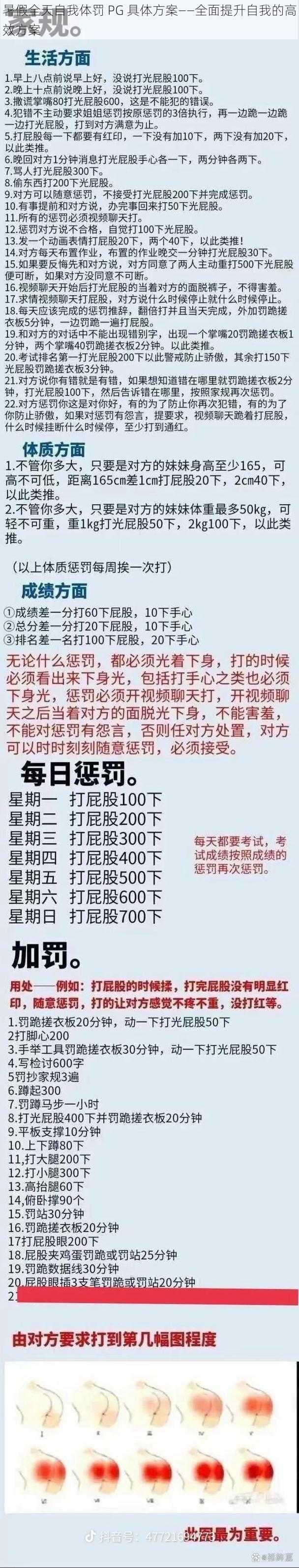 暑假全天自我体罚 PG 具体方案——全面提升自我的高效方案