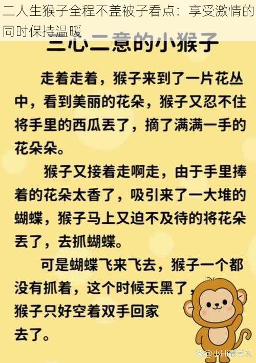 二人生猴子全程不盖被子看点：享受激情的同时保持温暖