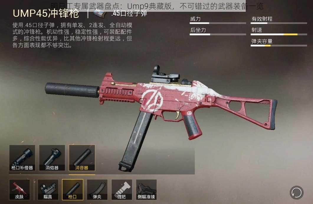 明日工专属武器盘点：Ump9典藏版，不可错过的武器装备一览