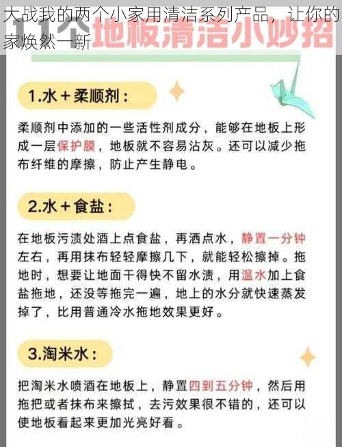 大战我的两个小家用清洁系列产品，让你的家焕然一新