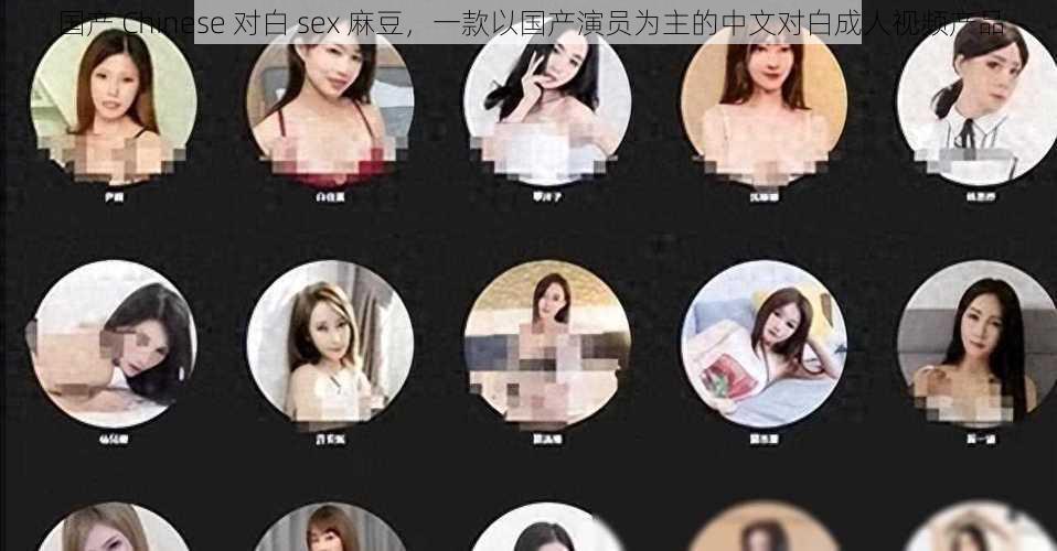 国产 Chinese 对白 sex 麻豆，一款以国产演员为主的中文对白成人视频产品