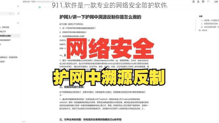 911 软件是一款专业的网络安全防护软件