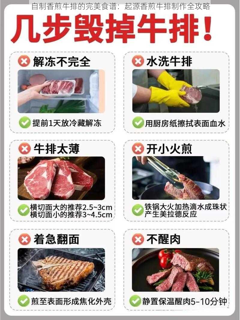 自制香煎牛排的完美食谱：起源香煎牛排制作全攻略