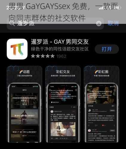 男男 GaYGAYSsex 免费，一款面向同志群体的社交软件