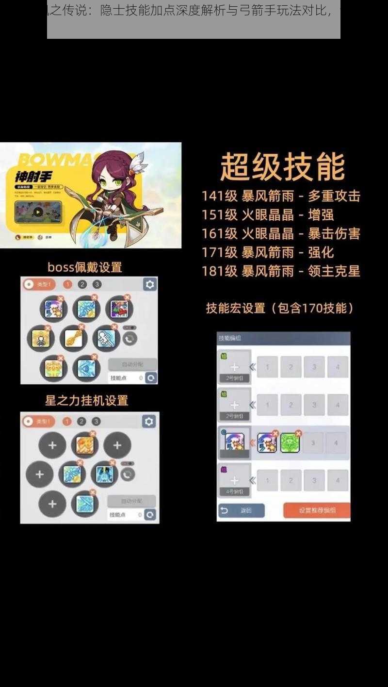 冒险岛枫之传说：隐士技能加点深度解析与弓箭手玩法对比，谁更胜一筹？