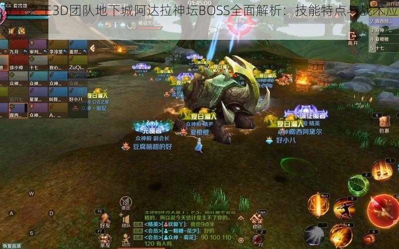 万王之王3D团队地下城阿达拉神坛BOSS全面解析：技能特点与战术应对