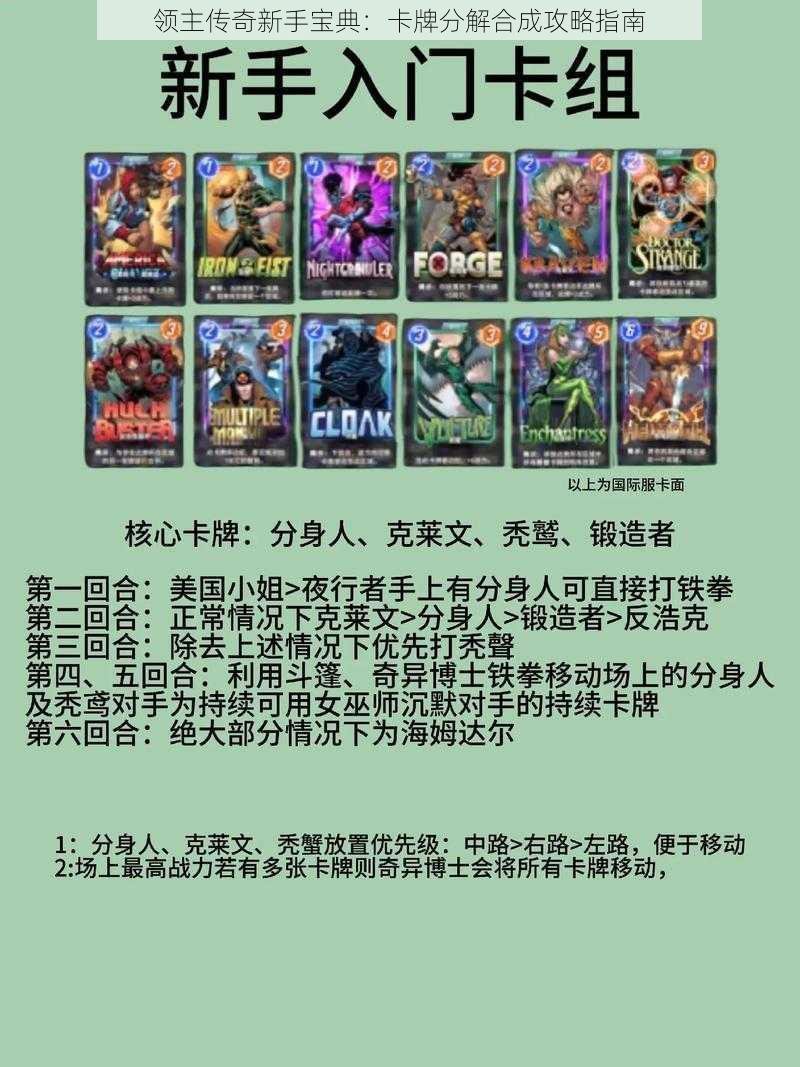 领主传奇新手宝典：卡牌分解合成攻略指南