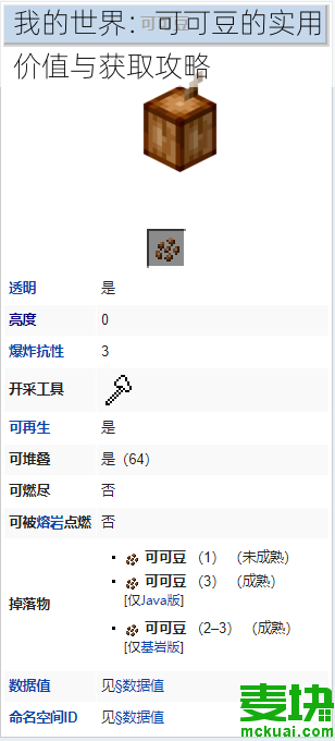我的世界：可可豆的实用价值与获取攻略