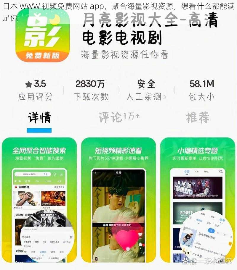 日本 WWW 视频免费网站 app，聚合海量影视资源，想看什么都能满足你