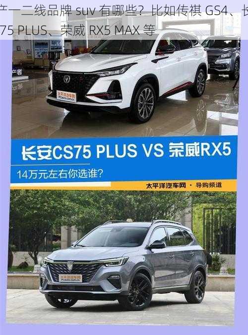 国产一二线品牌 suv 有哪些？比如传祺 GS4、长安 CS75 PLUS、荣威 RX5 MAX 等