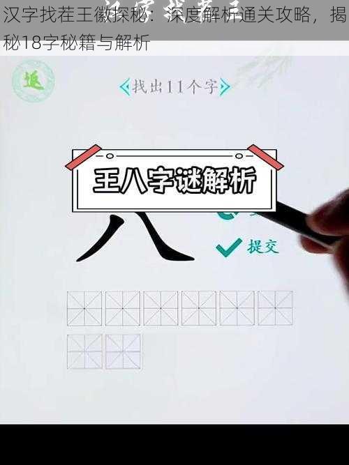 汉字找茬王徽探秘：深度解析通关攻略，揭秘18字秘籍与解析