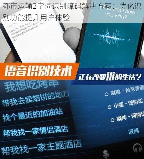 都市运输2字词识别障碍解决方案：优化识别功能提升用户体验