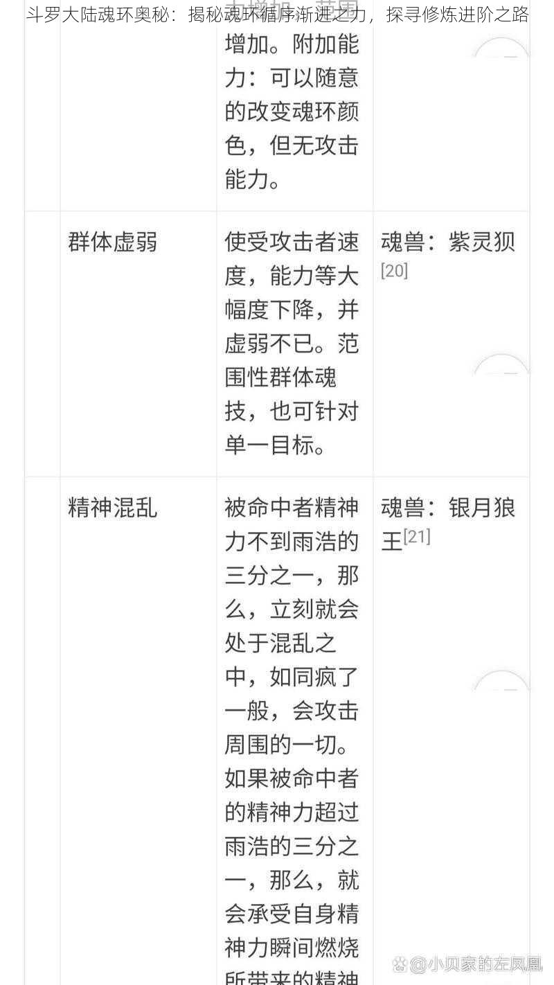 斗罗大陆魂环奥秘：揭秘魂环循序渐进之力，探寻修炼进阶之路