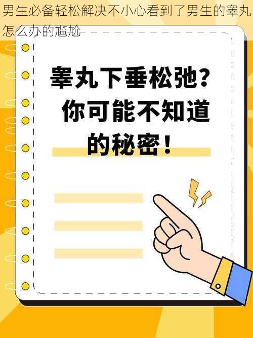 男生必备轻松解决不小心看到了男生的睾丸怎么办的尴尬