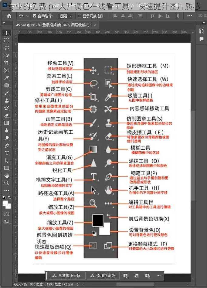 专业的免费 ps 大片调色在线看工具，快速提升图片质感