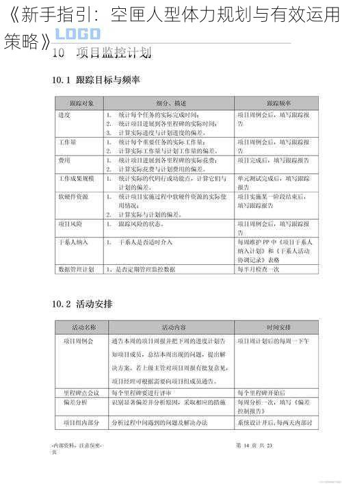 《新手指引：空匣人型体力规划与有效运用策略》