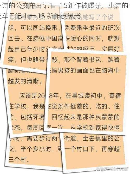 小诗的公交车日记1一15新作被曝光、小诗的公交车日记 1 一 15 新作被曝光