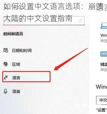 如何设置中文语言选项：崩溃大陆的中文设置指南