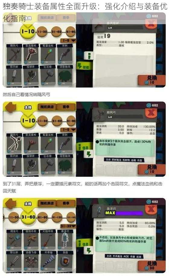 独奏骑士装备属性全面升级：强化介绍与装备优化指南