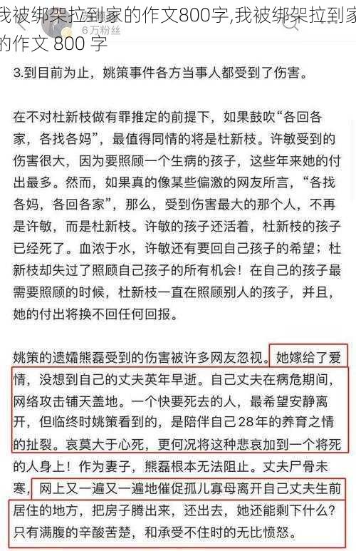 我被绑架拉到家的作文800字,我被绑架拉到家的作文 800 字