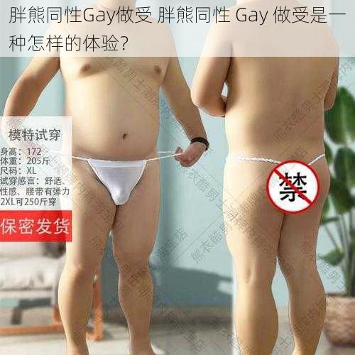 胖熊同性Gay做受 胖熊同性 Gay 做受是一种怎样的体验？