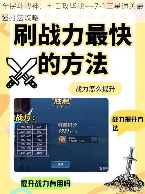 全民斗战神：七日攻坚战——7-1三星通关最强打法攻略