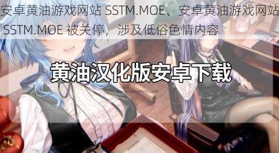 安卓黄油游戏网站 SSTM.MOE、安卓黄油游戏网站 SSTM.MOE 被关停，涉及低俗色情内容