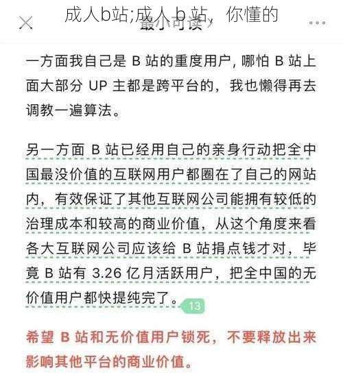 成人b站;成人 b 站，你懂的