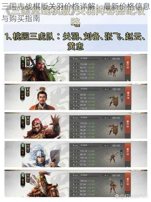 三国志战棋版关羽价格详解：最新价格信息与购买指南