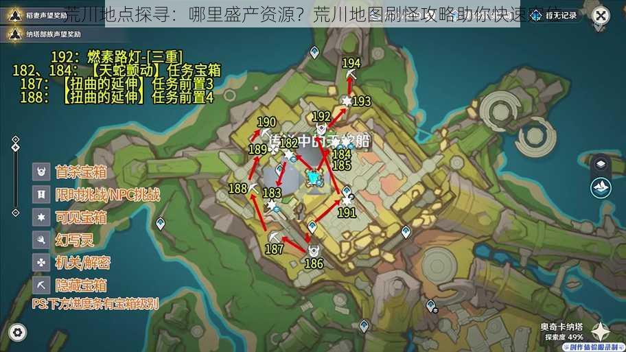 荒川地点探寻：哪里盛产资源？荒川地图刷怪攻略助你快速定位