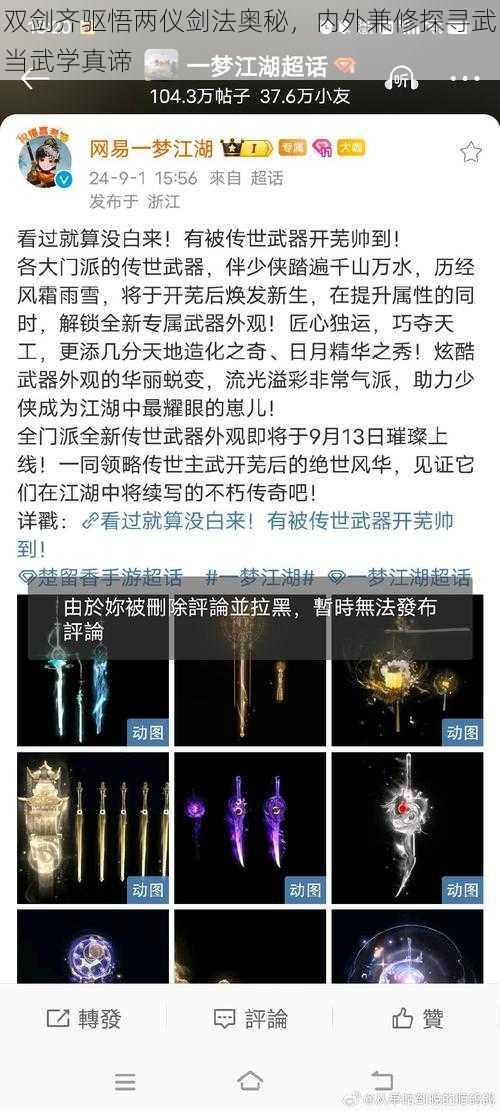 双剑齐驱悟两仪剑法奥秘，内外兼修探寻武当武学真谛